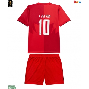 Canada Jonathan David #10 Replika Babytøj Hjemmebanesæt Børn VM 2026 Kortærmet (+ Korte bukser)